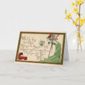 ヴィンテージ – 妖精のゴッドマザー賛美新生児、 カード (黄色い花)