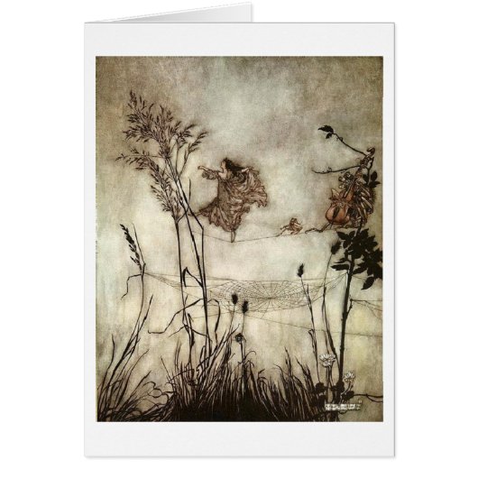 ヴィンテージ-妖精は蜘蛛の巣で踊ります、 (正面)