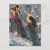 ヴィンテージ - 姉妹たちと一緒に橋を渡ろう ポストカード (正面)