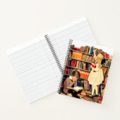 ヴィンテージ 子供の読書 図書館 本 ノートブック (内部)