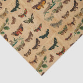 ヴィンテージ 小さな蝶のステンドペーパー デコパージュ 薄葉紙 (詳細)