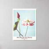 ヴィンテージ 小川和正 蓮の花 写真 アート キャンバスプリント (正面)