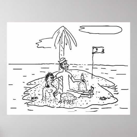 ヴィンテージ、島に一人でおもしろいいるんだ。 ポスター (正面)