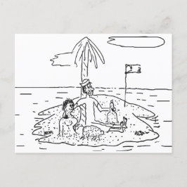 ヴィンテージ、島に一人でおもしろいいるんだ。 ポストカード
