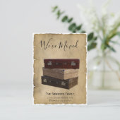 ヴィンテージ 引っ越しのお知らせ - トランク 案内ポストカード (スタンド正面)