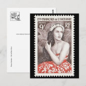 ヴィンテージ 彫刻切手 ポストカード (正面/裏面)