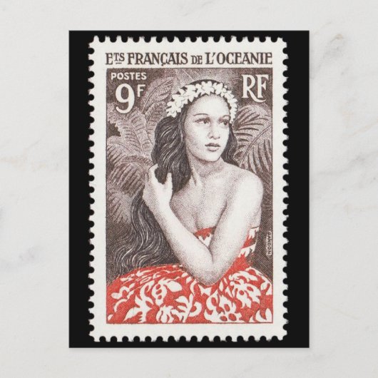 ヴィンテージ 彫刻切手 ポストカード (正面)