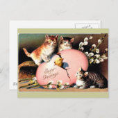 ヴィンテージ – 復活祭の挨拶 シーズンポストカード (正面/裏面)