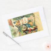 ヴィンテージ：復活祭 –  長方形シール (封筒)