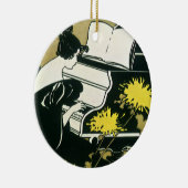 ヴィンテージ、恋しく思トラウメ遊レイのピアノ、リード セラミックオーナメント (右)