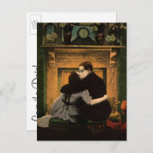 ヴィンテージ、恋愛、ロマンチック、日付を保存 案内ポストカード (正面/裏面)