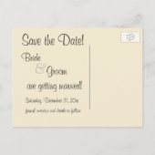 ヴィンテージ、恋愛、ロマンチック、日付を保存 案内ポストカード (裏面)