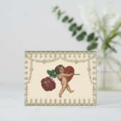 ヴィンテージ、恋愛、ロマンチック、日付を保存 案内ポストカード (スタンド正面)