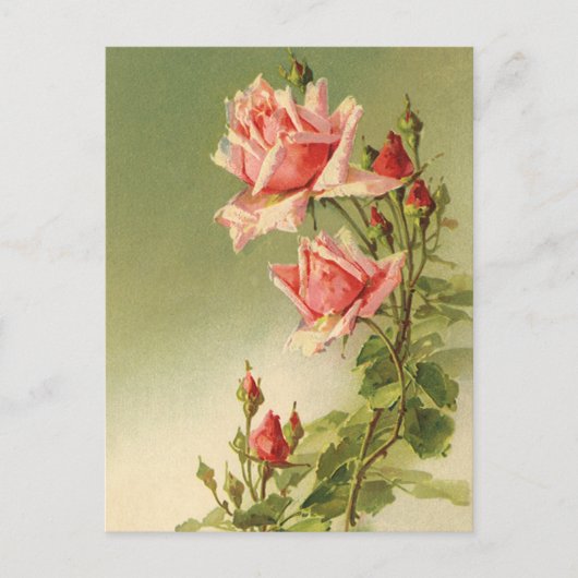 ヴィンテージ、恋愛、ロマンチック、日付を保存 案内ポストカード (正面)