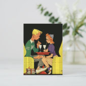 ヴィンテージ、恋愛、ロマンチック、日付を保存 案内ポストカード (スタンド正面)