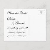 ヴィンテージ、恋愛、ロマンチック、日付を保存 案内ポストカード (裏面)