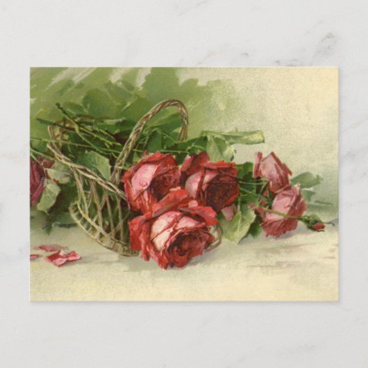 ヴィンテージ、恋愛、ロマンチック、日付を保存 案内ポストカード (正面)