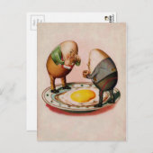 ヴィンテージ 悲しそうな卵の人々 ポストカード (正面/裏面)