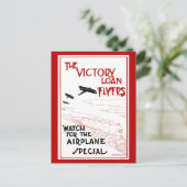 ヴィンテージ 愛国心あふれる 勝利ローン フライヤー 航空機 ポストカード (スタンド正面)