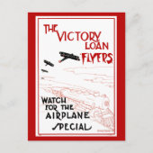 ヴィンテージ 愛国心あふれる 勝利ローン フライヤー 航空機 ポストカード (正面)