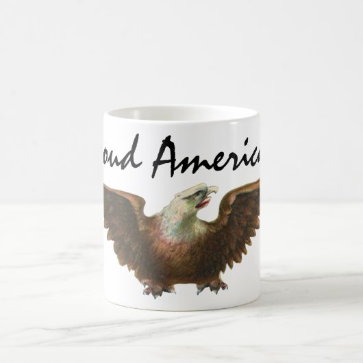 ヴィンテージ 愛国心 アメリカハゲワシ 鳥 飛行 コーヒーマグカップ (中央)