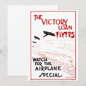 ヴィンテージ 愛国心、勝利ローン フライヤー 航空機 (正面/裏面)