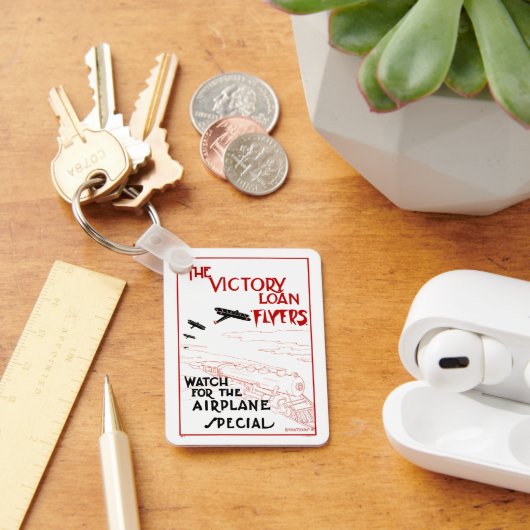 ヴィンテージ 愛国心、勝利ローン フライヤー 航空機 キーホルダー (デスク)
