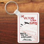 ヴィンテージ 愛国心、勝利ローン フライヤー 航空機 キーホルダー (正面)