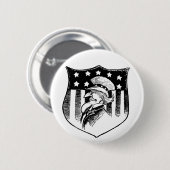 ヴィンテージ 愛国的なおじさんサムとアメリカ国旗 缶バッジ (正面&裏面)