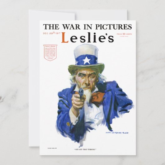 ヴィンテージ 愛国的なおじさんサムの雑誌表紙アート (正面)