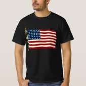 ヴィンテージ 愛国的なアメリカ国旗, 7月4日 Tシャツ (正面)