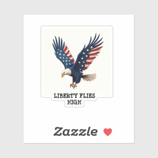 ヴィンテージ 愛国的なイーグル 4th of July ステッカー – アメリカ シール (シート)