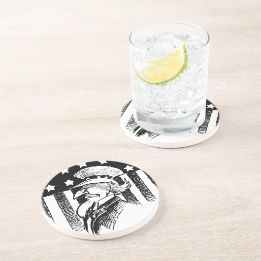 ヴィンテージ 愛国的なサンクス・ギャフとアメリカ国旗 コースター (側面)