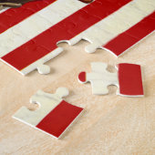 ヴィンテージ 愛国的な兵隊 アメリカ国旗 ジグソーパズル (側面)