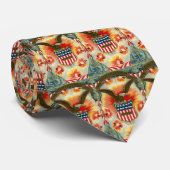 ヴィンテージ 愛国的な7月4日 アメリカのワシと国旗 ネクタイ (ロール)