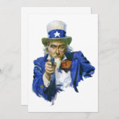 ヴィンテージ 愛国的な サムおじさん 星付き帽子と銃 (正面/裏面)