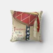 ヴィンテージ 愛国的な、ドラムと音符 クッション (正面)