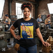 ヴィンテージ 愛国的な ロージー・ザ・リベター、We Can Do It! Tシャツ