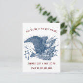 ヴィンテージ 愛国的な 叫ぶ鷹 米国 フラッグ 矢 ポストカード (スタンド正面)