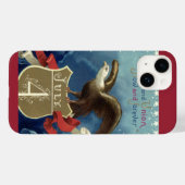 ヴィンテージ 愛国的な 4th ジュライ, 星の付いたイーグル Case-Mate iPhoneケース (裏面 (横))