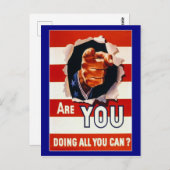 ヴィンテージ 愛国 おじさんサム ポストカード (正面/裏面)