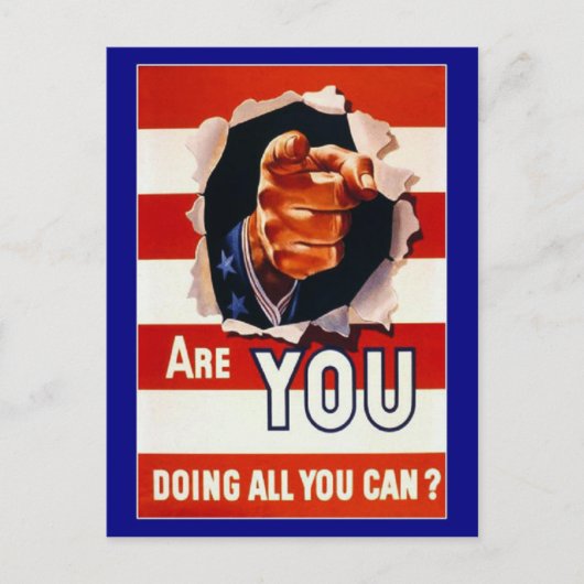 ヴィンテージ 愛国 おじさんサム ポストカード (正面)