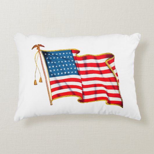 ヴィンテージ 愛国 アメリカ国旗 7月4日 アクセントクッション (正面)