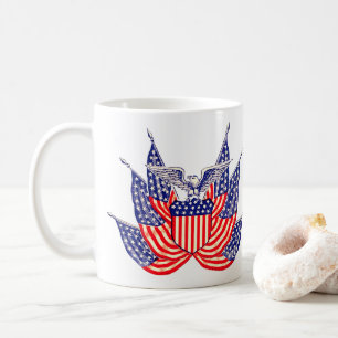 ヴィンテージ 愛国 アメリカ国旗, 7月4日 コーヒーマグカップ