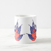 ヴィンテージ 愛国 アメリカ国旗, 7月4日 コーヒーマグカップ (中央)