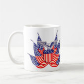 ヴィンテージ 愛国 アメリカ国旗, 7月4日 コーヒーマグカップ (左)