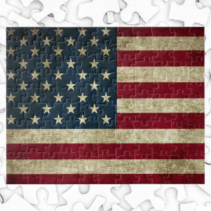 ヴィンテージ 愛国 アメリカ国旗 7月4日 ジグソーパズル
