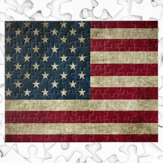 ヴィンテージ 愛国 アメリカ国旗 7月4日 ジグソーパズル
