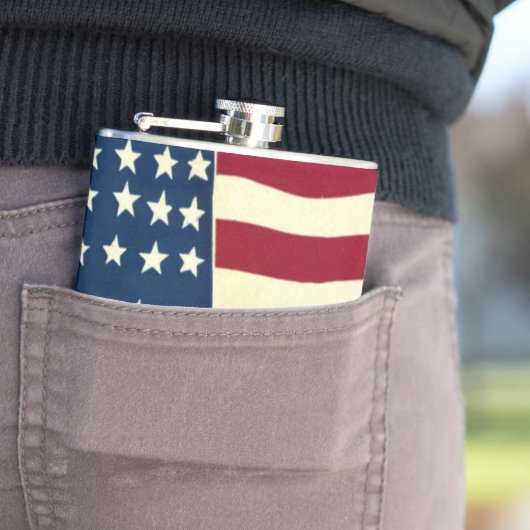ヴィンテージ 愛国 アメリカ国旗, 7月4日 フラスク (インサイチュ)