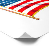 ヴィンテージ 愛国 アメリカ国旗, 7月4日 ポスター (角)